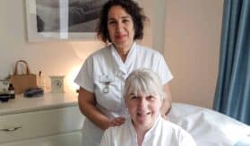 Complementary Therapy team in room at hospice