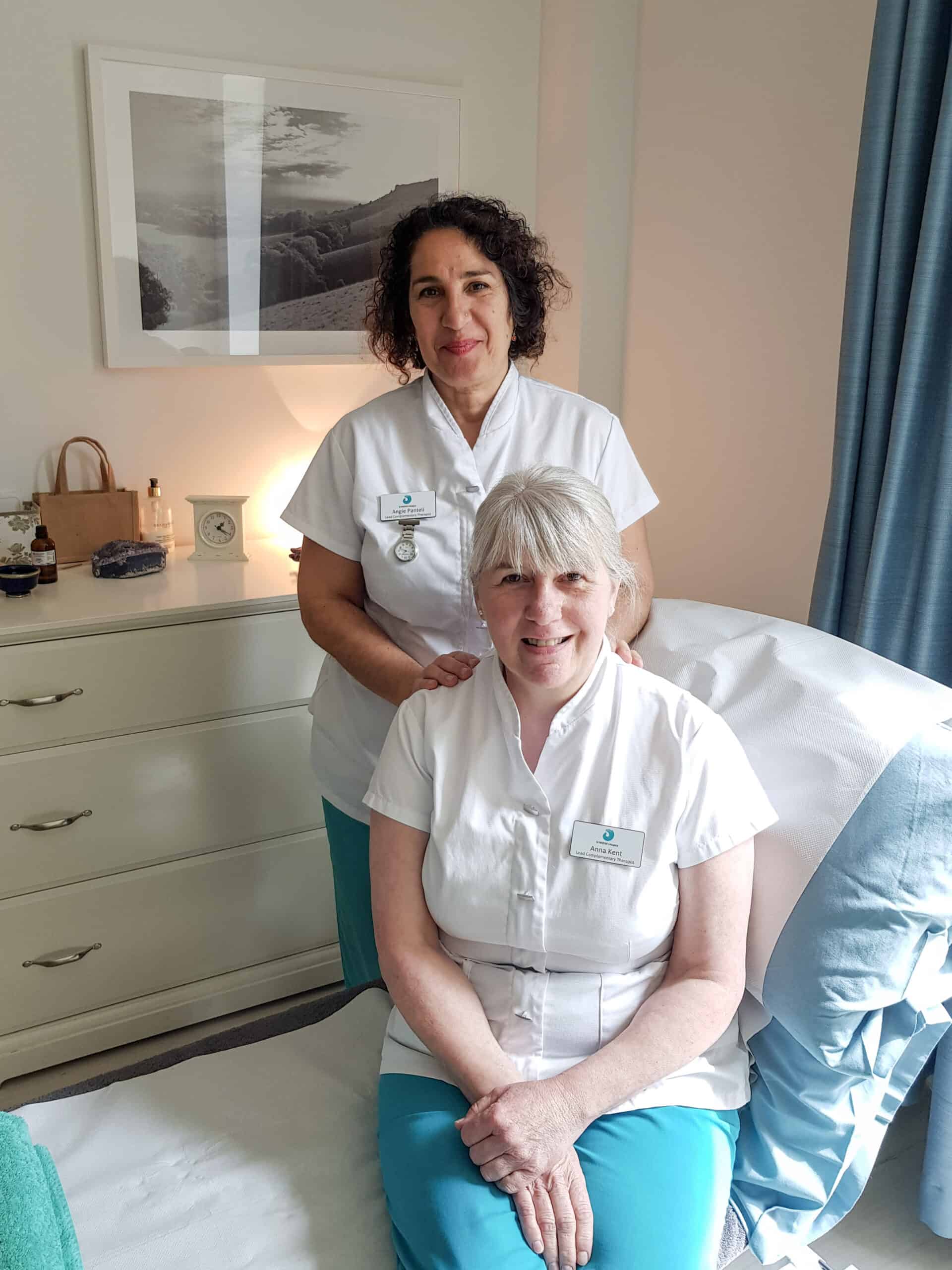 Complementary Therapy team in room at hospice