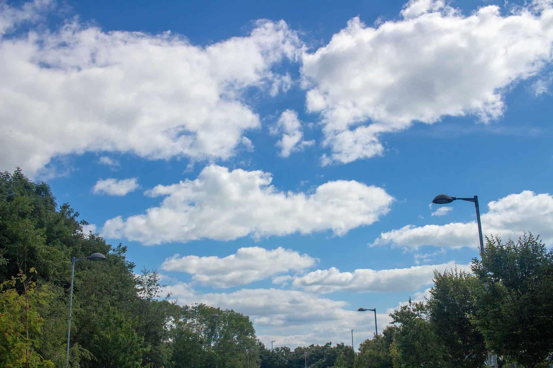 Blue summer sky from hospice