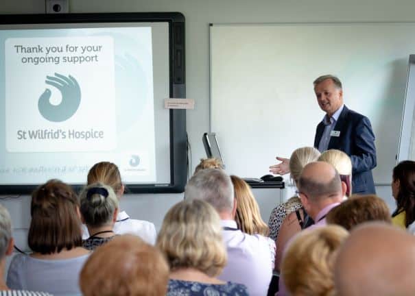 DSR May Presentation 2019 12b David Scott Ralphs giving a presentation to room full of people