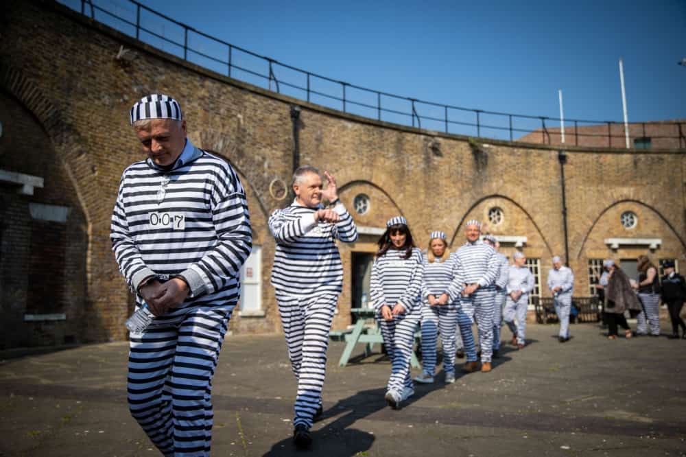 Prisoners being led away