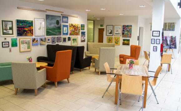 Art on the walls in hospice