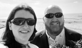 Helen and Andy on their wedding day