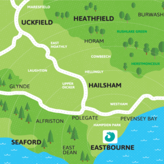 map of catchment area for St Wilfrid's Hospice