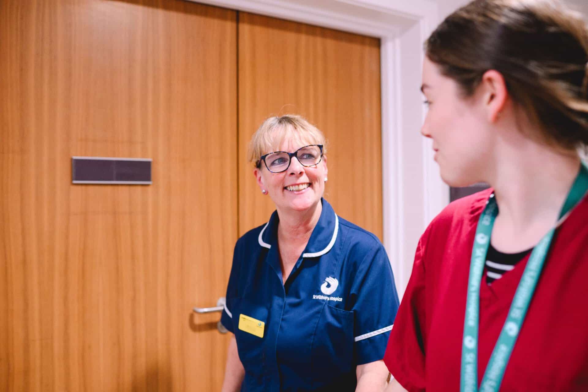 nurse smiling